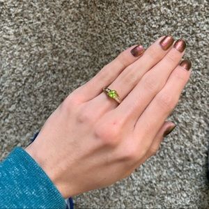 Gold peridot ring, size 9